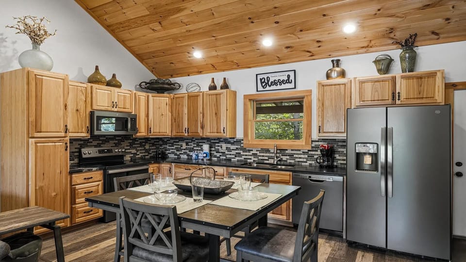 Spacious Rental Cabin Kitchen 