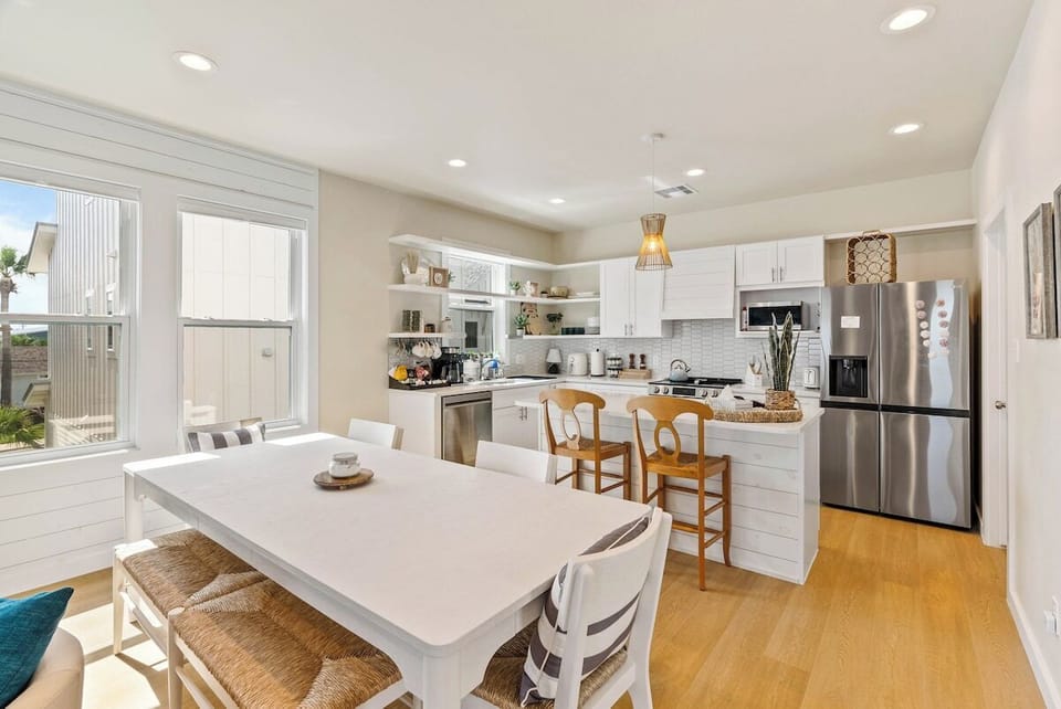 Located on the second floor is a bright, modern kitchen fully stocked for family meals, plus a dedicated coffee bar for your morning brew.