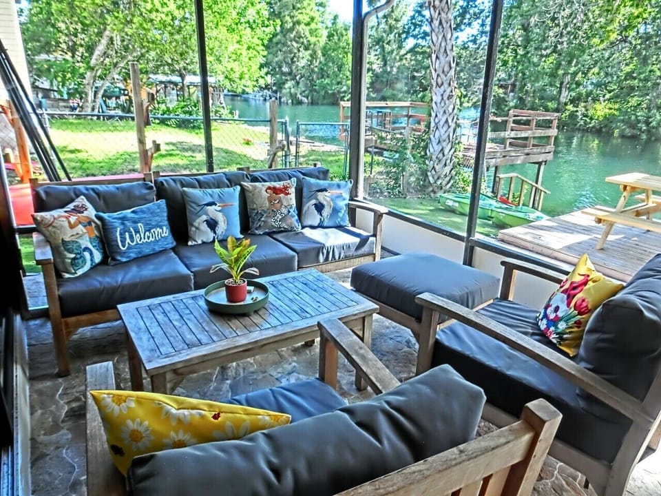 Covered and Comfortable Patio Space