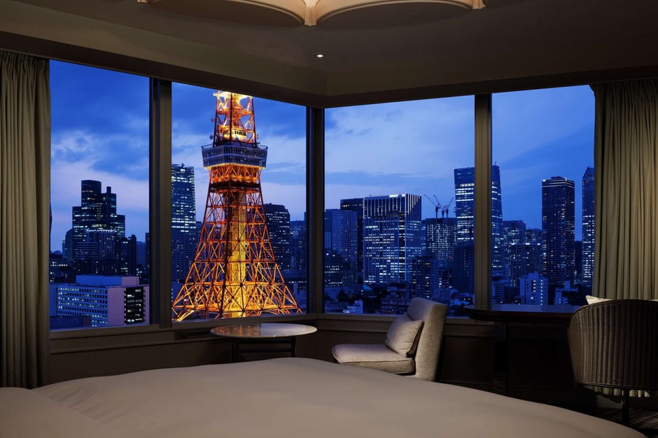 Room No.17- Panoramic Corner King Room, Non Smoking, 19-28F [Tokyo Tower View Bath Room] | View from room