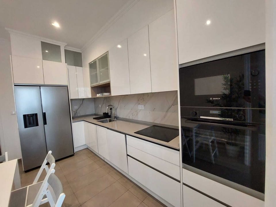 Deluxe Double Room | Private kitchen | Oven, stovetop, cookware/dishes/utensils, freezer