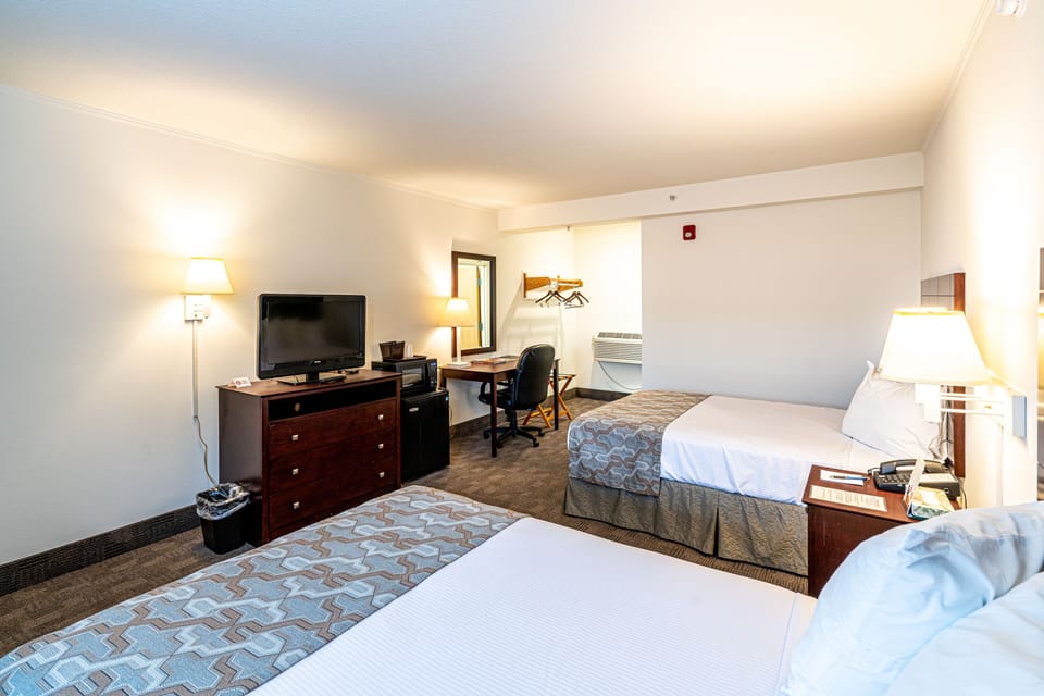 Room, 2 Double Beds, Non Smoking (Building D) | Iron/ironing board, rollaway beds, free WiFi, bed sheets