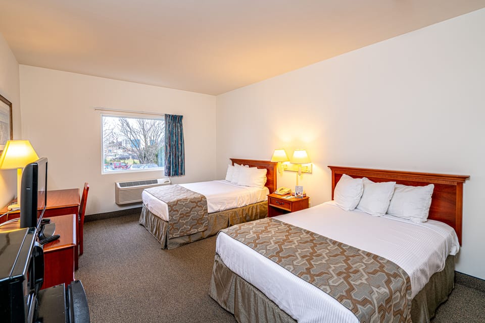 Room, 2 Double Beds, Non Smoking (Building D) | Iron/ironing board, rollaway beds, free WiFi, bed sheets