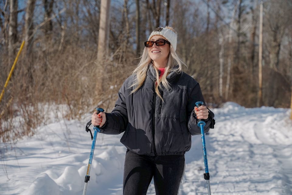 Embrace winter's beauty as you enjoy a snowy hike, wrapped in warm layers and laughter.