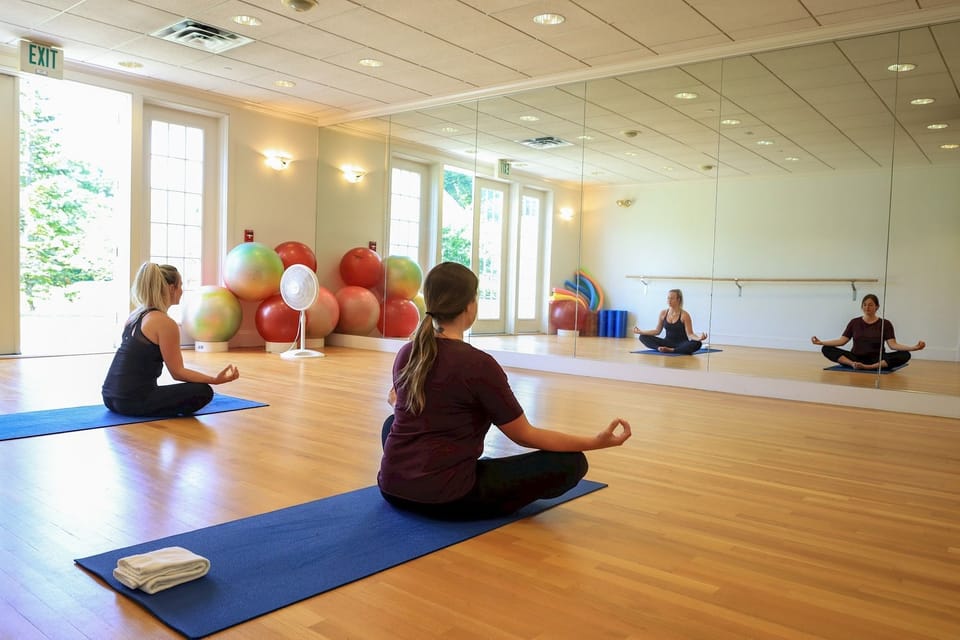 Find your zen as you meditate, enhancing your wellness in a bright and inviting space.