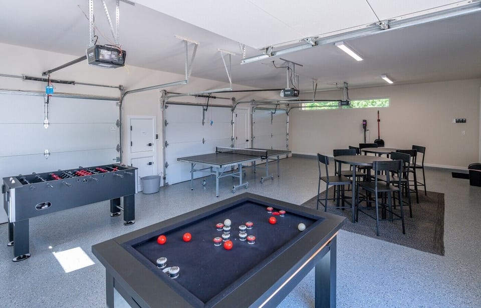 Game Room | Foosball & Bumper Pool Tables | Ping Pong & Seating Area