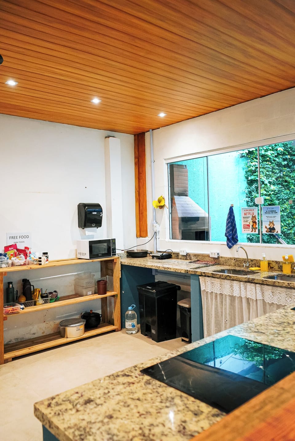 Shared fridge, microwave