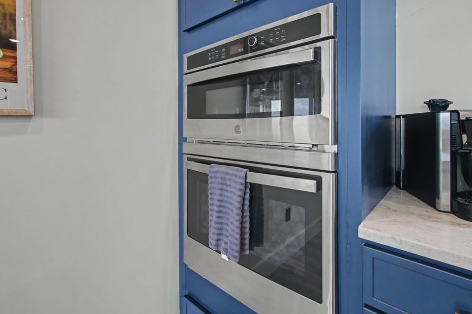 Over the oven, Find a upgraded microwave to make hosting larger groups a breeze!