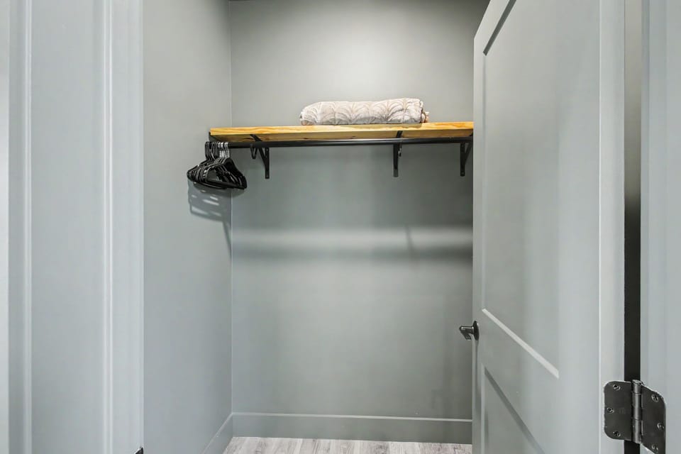 Plenty of storage space with a large walk-in closet.