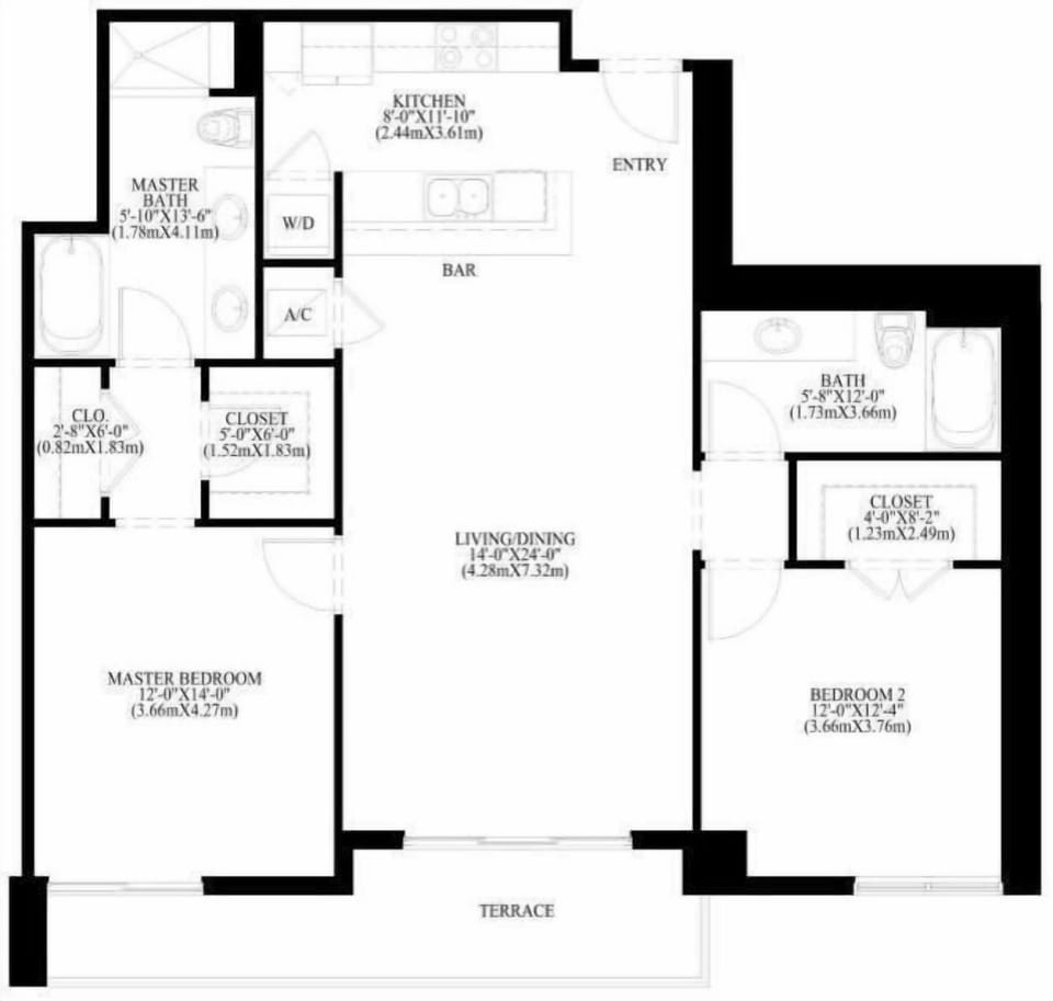 High-Floor Bay View Retreat at The Plaza Brickell (9777)