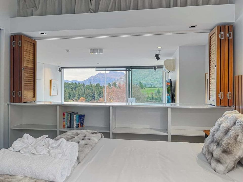 Wake up to natural light and beautiful alpine scenery from your bedroom.