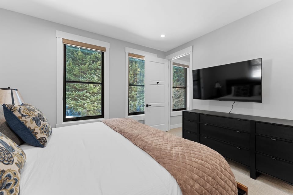 This room also features a smart TV and private bathroom.