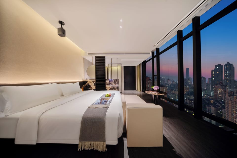 Premier Double Room, City View | Living area | 50-inch flat-screen TV with satellite channels
