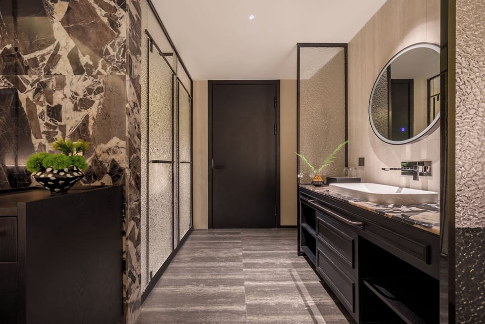 Superior Double or Twin Room, City View | Bathroom | Separate tub and shower, deep soaking tub, rainfall showerhead