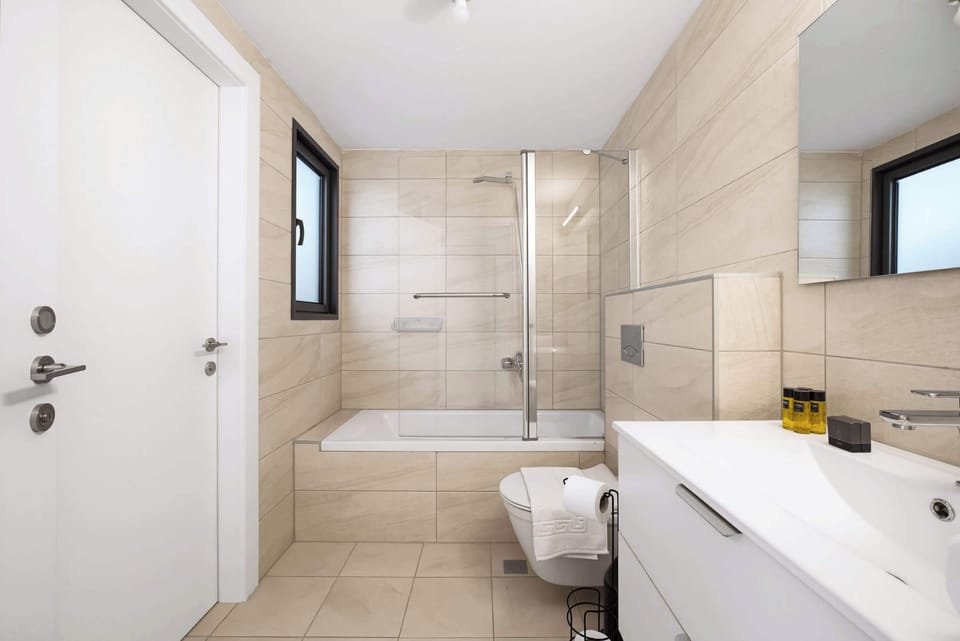 Indulge in a rejuvenating bath after exploring local attractions throughout this highly secure neighborhood destination.