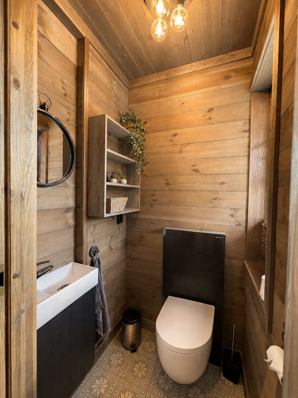 In addition to the full bathroom the cabin also has a WC