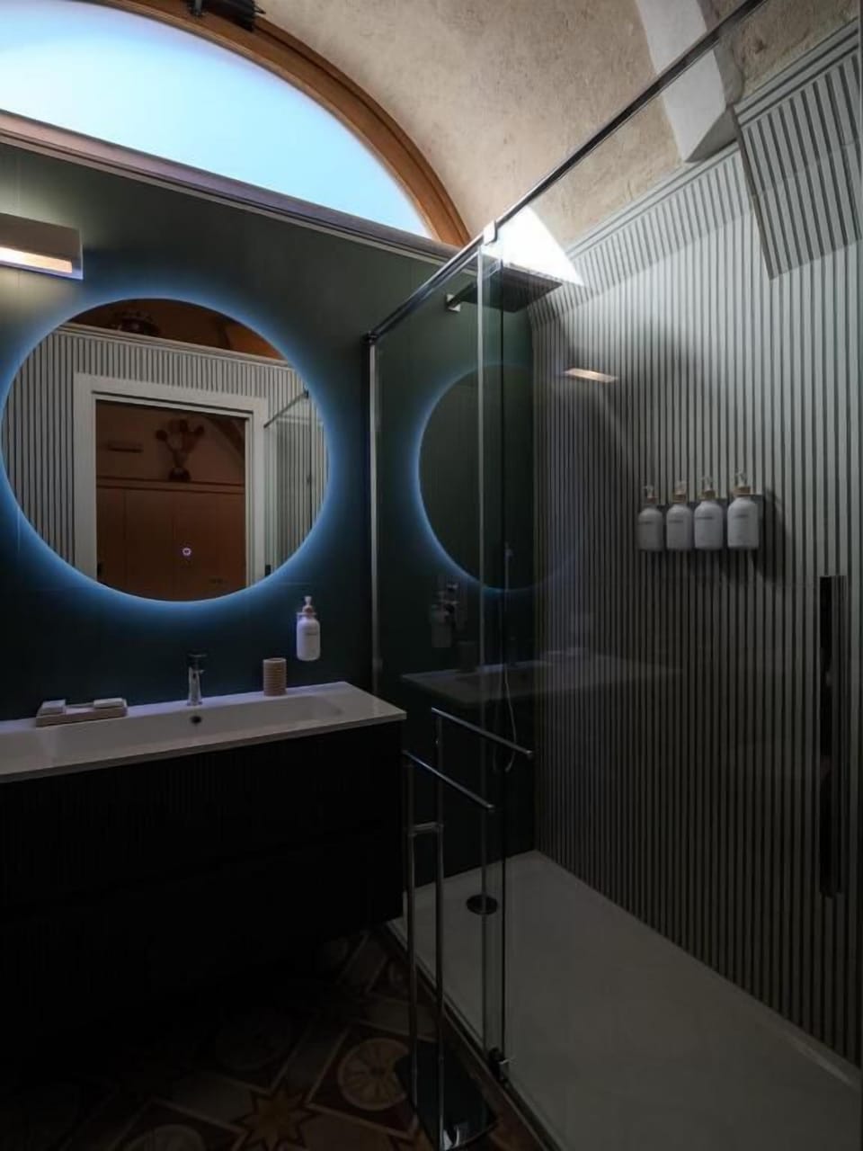 Junior Triple Room, Patio, Garden View | Bathroom | Shower, hair dryer, slippers, towels