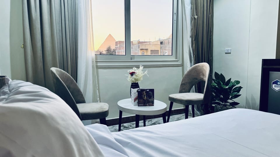 Luxury Double or Twin Room, pyramids View | Desk, laptop workspace, free WiFi