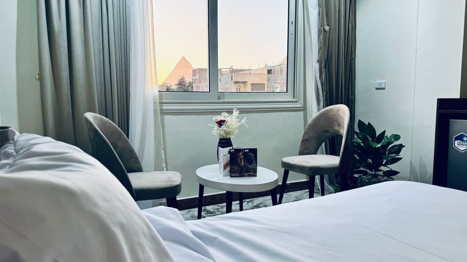 Luxury Double or Twin Room, pyramids View | Desk, laptop workspace, free WiFi