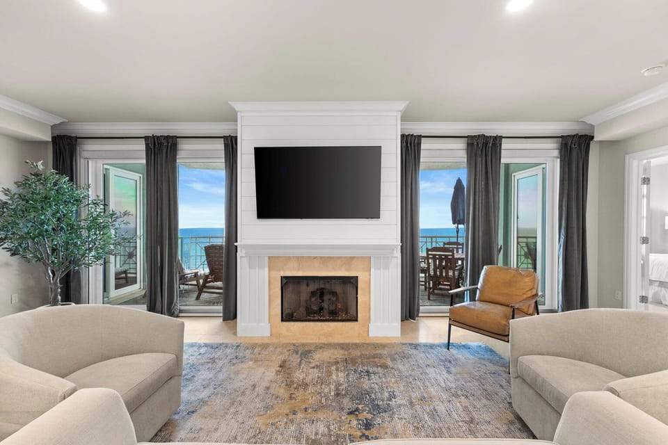 View of the Gulf in the living room