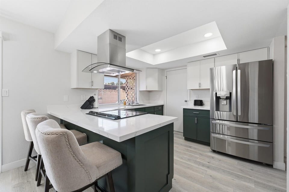 Brand new remodeled kitchen has the highest quality appliances.