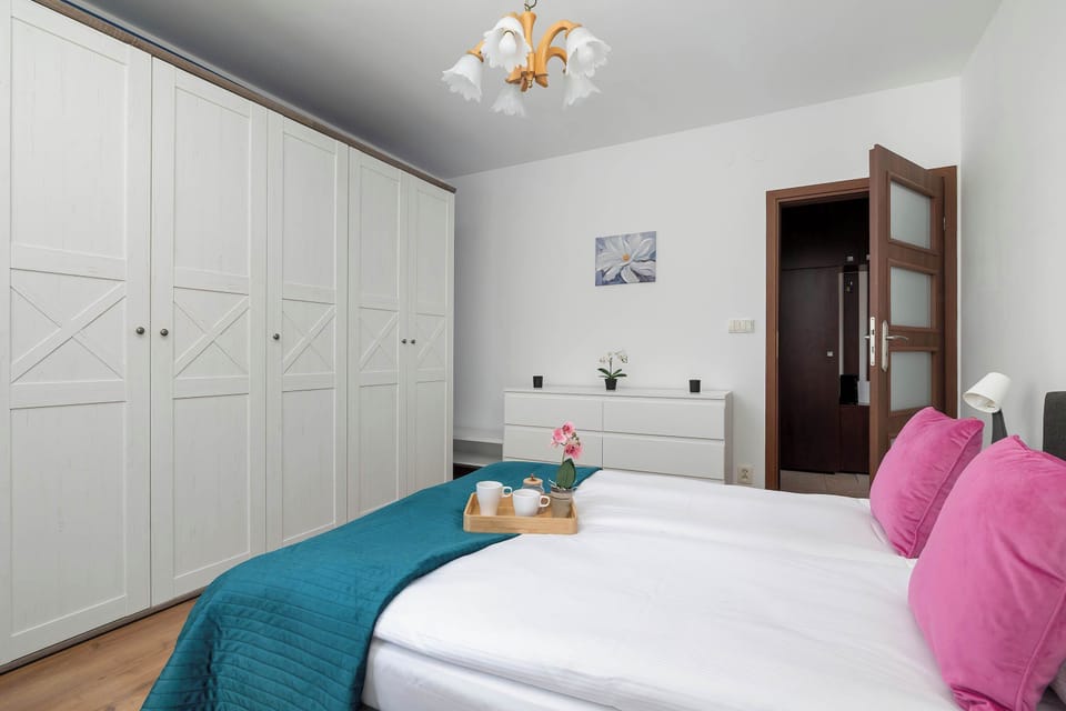 The bedroom features a luxurious double bed for a restful night's sleep.