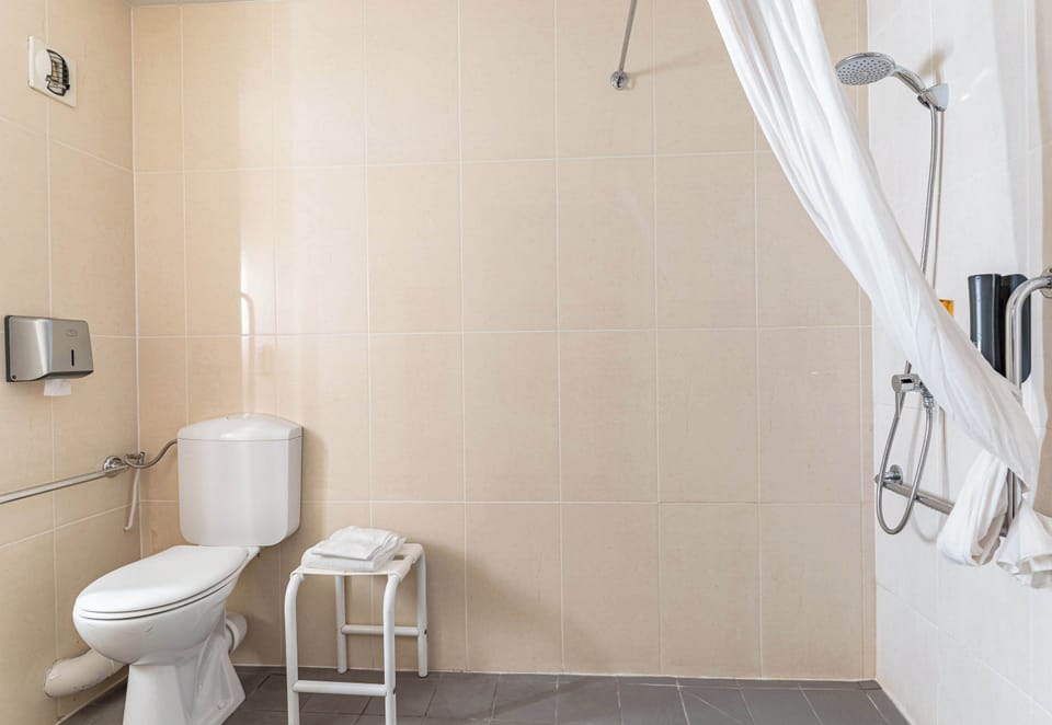 Double Room, Accessible, Non Smoking | Bathroom | Shower, towels, soap, shampoo