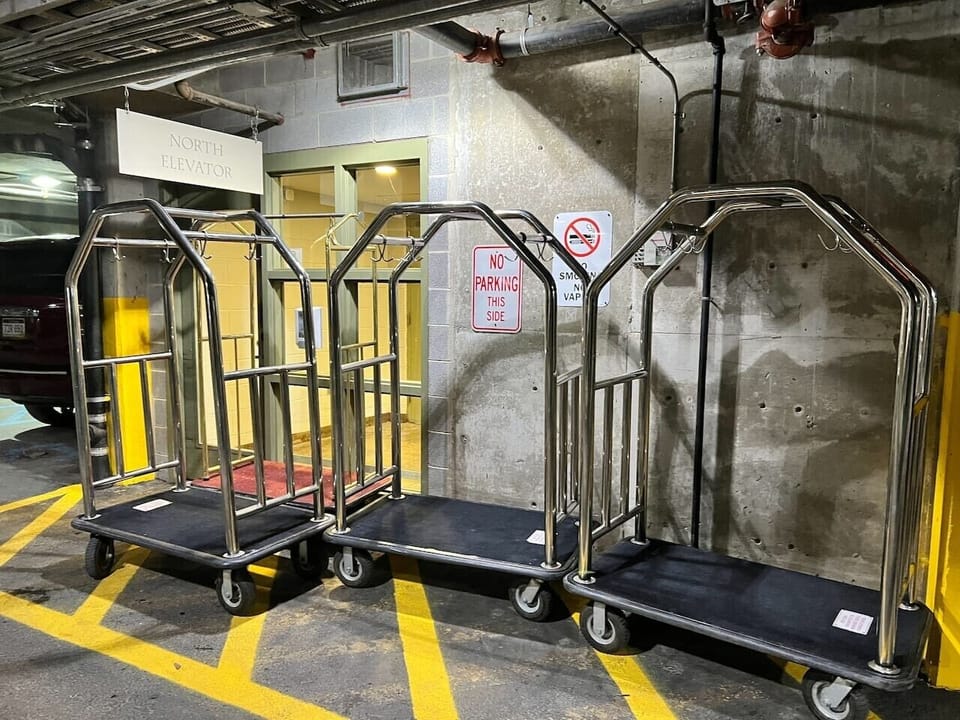 Luggage carts are available