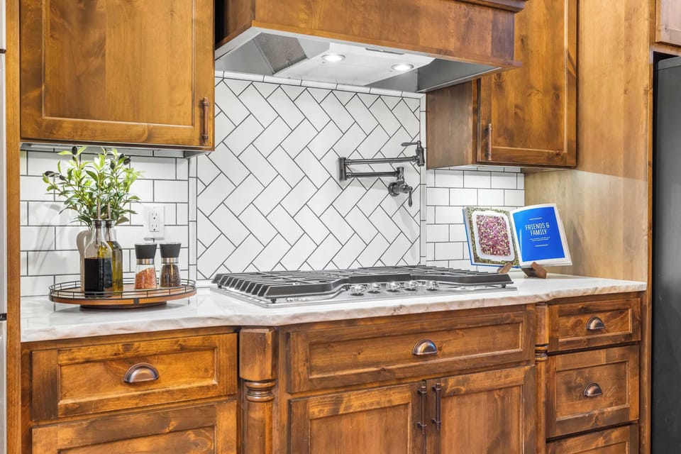 Cook with ease using the professional-style range and fully equipped kitchen designed for large groups.