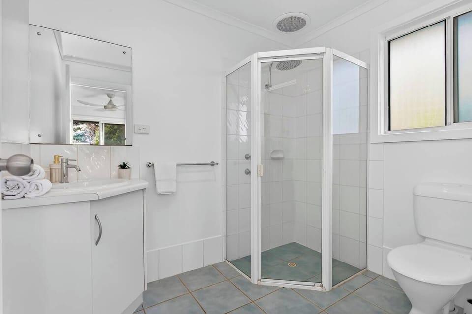 The ensuite provides a private space to refresh and prepare for a day exploring beaches, cellar doors and coastal attractions.