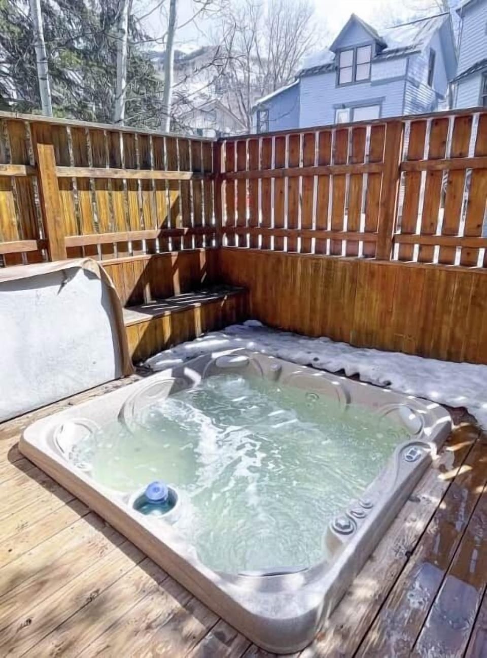Shared hot tub for this small complex
