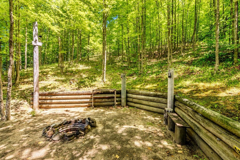 Secluded Forest Fire Pit Gathering Area