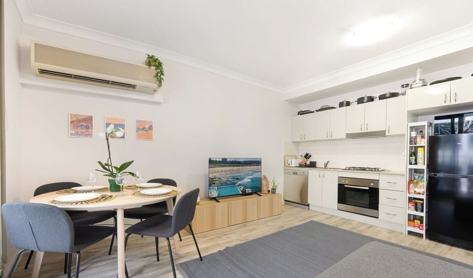 Clean and inviting living area for your stay