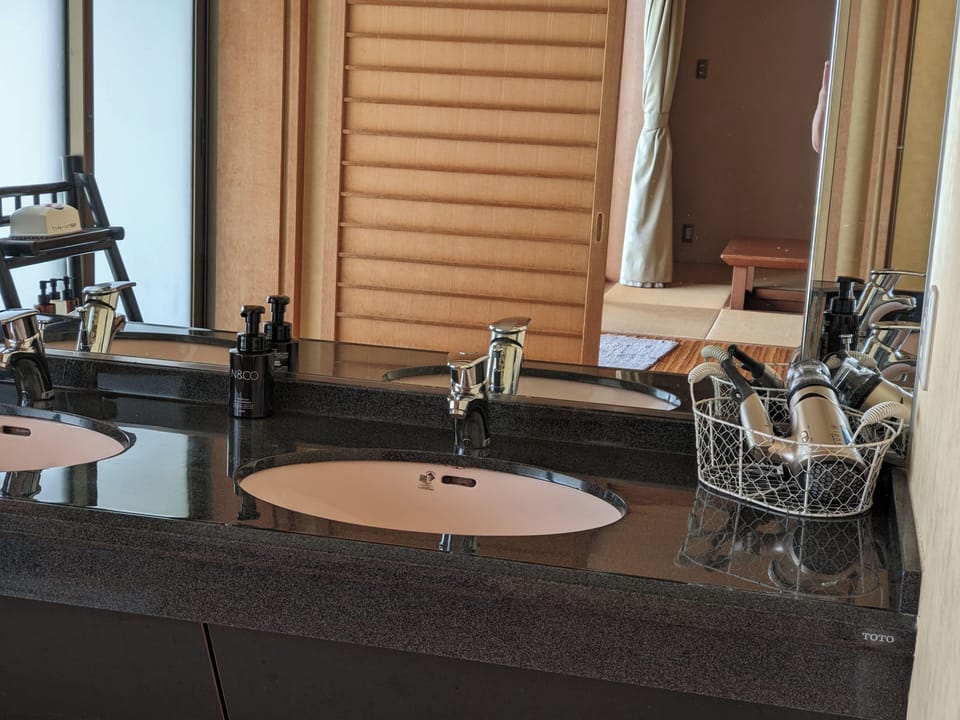 Basic Room | Bathroom | Hair dryer, slippers, towels, soap