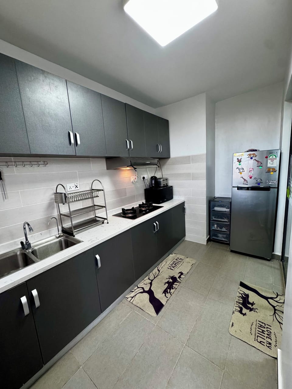 Superior Apartment, Private Pool | Private kitchen | Full-size fridge, microwave, oven, stovetop