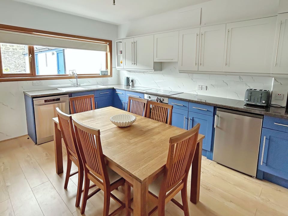Kitchen view towards window | Broadsea Cottage, Fraserburgh