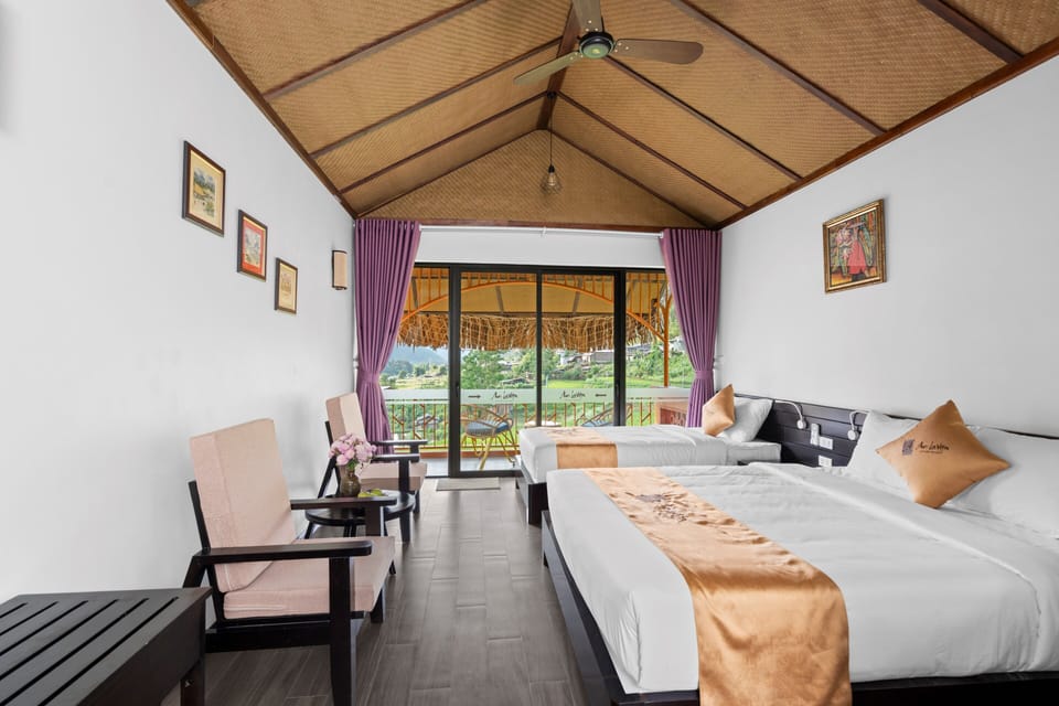 Standard Twin Room, Balcony, Mountain View | Blackout drapes, soundproofing, WiFi (free), bed sheets