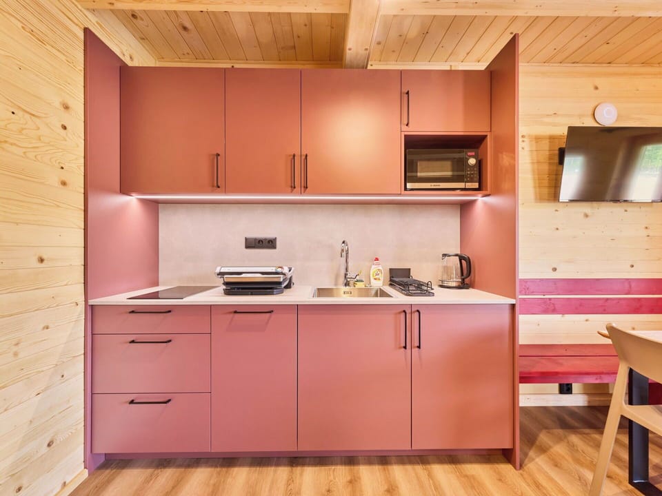 Wood, Interior Design, Flooring, Furniture, Floor, Kitchen, Wood Stain, Ceiling, Countertop, Cabinetry