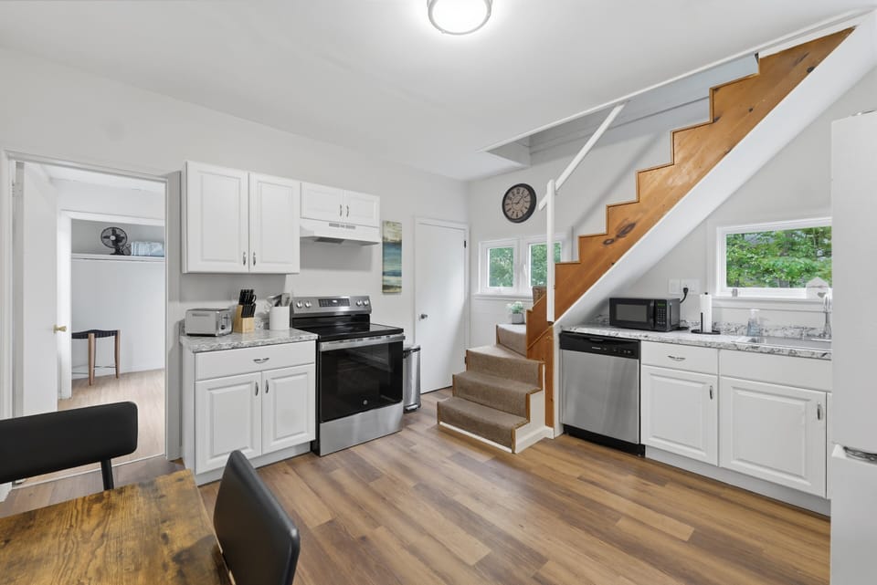 Indoors, Building, House, Staircase, Furniture