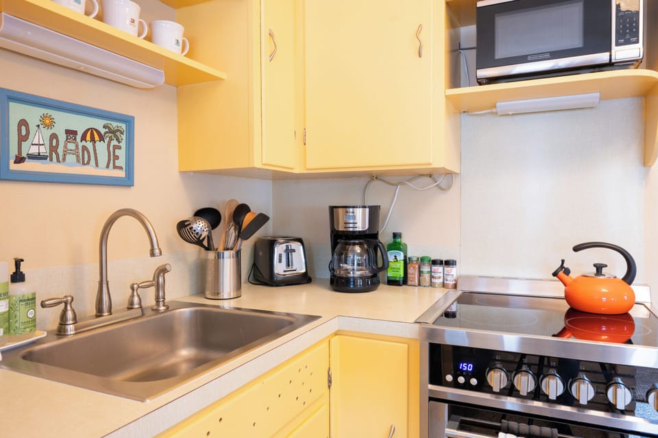 Fully stocked kitchen