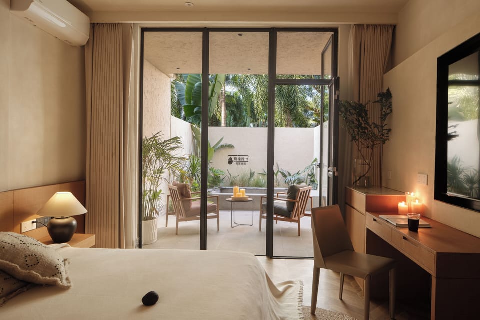 Romantic Double Room, Garden View | Premium bedding, desk, blackout drapes, soundproofing