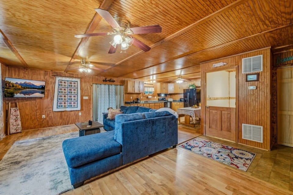 Open concept living room and kitchen!