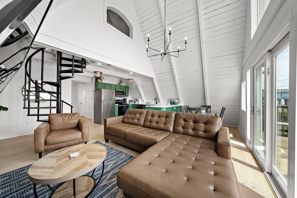 Curl up with a good book in the inviting living room