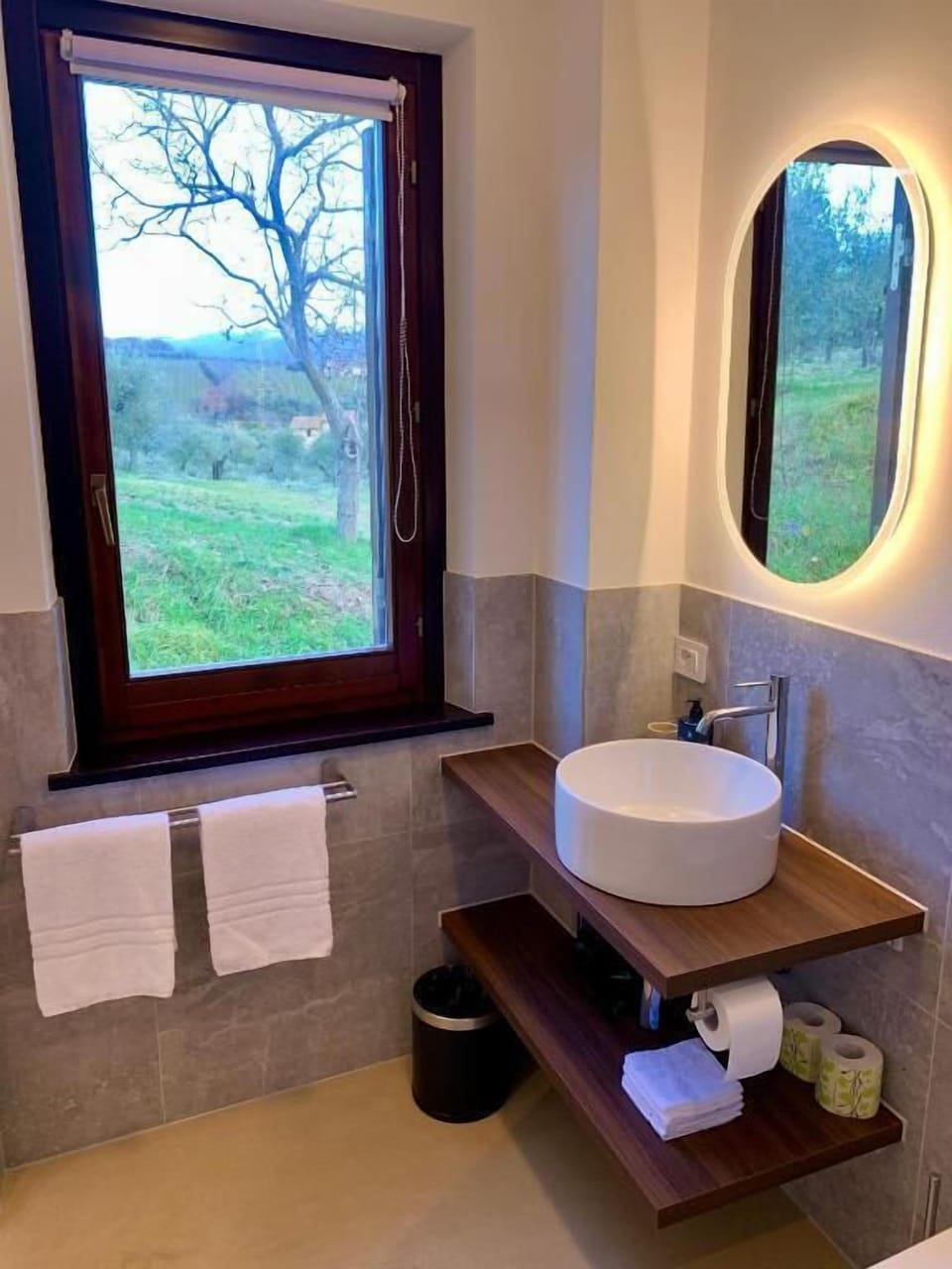 Deluxe Double Room, 1 King Bed, Mountain View | Bathroom | Shower, rainfall showerhead, hair dryer, bidet