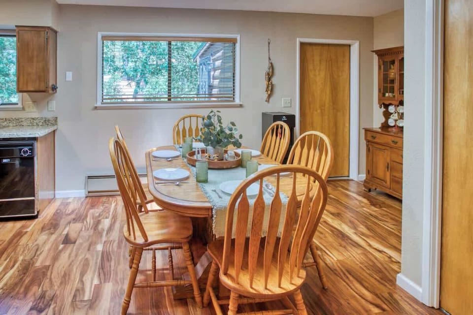 Enjoy shared meals and memorable conversations in the inviting dining space.