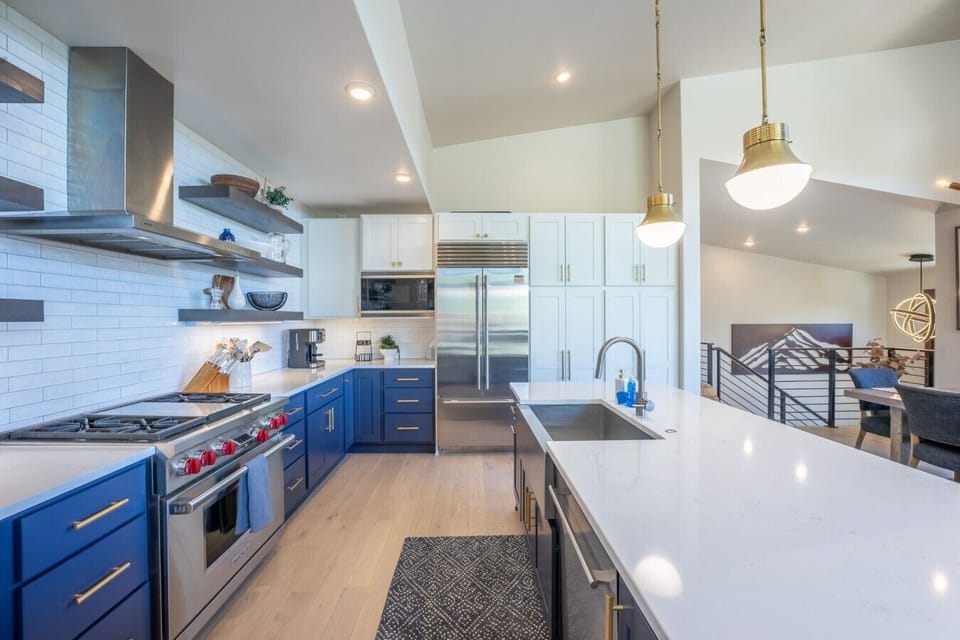 Luxury kitchen featuring high end appliances and all the necessities