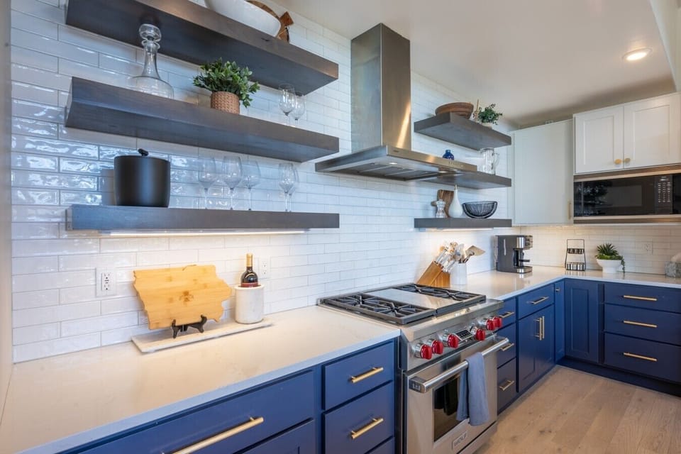 Luxury kitchen featuring high end appliances and all the necessities