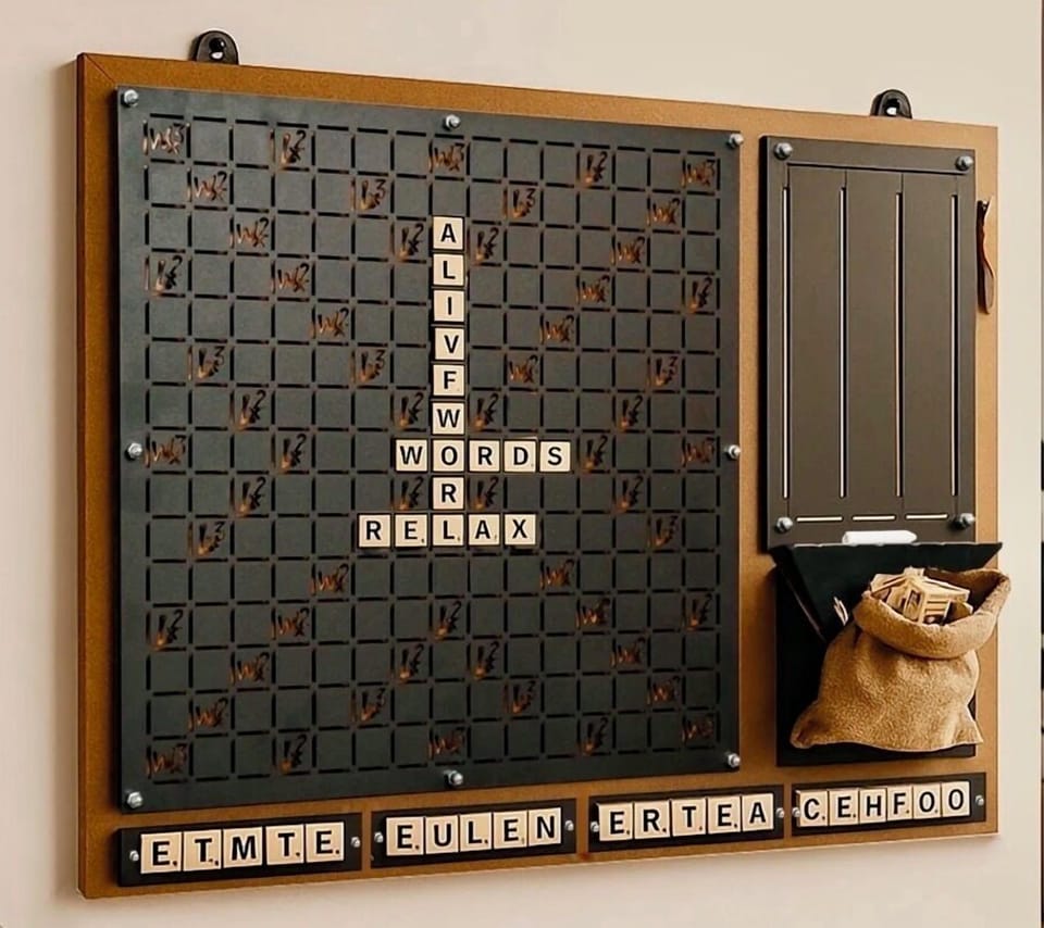 Challenge friends and family to a giant wall Scrabble match