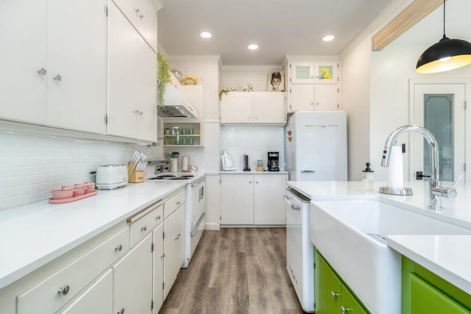 Stocked for everyday living with ample counter space and storage.