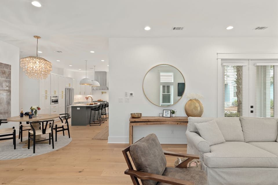 Open-concept floor plan.